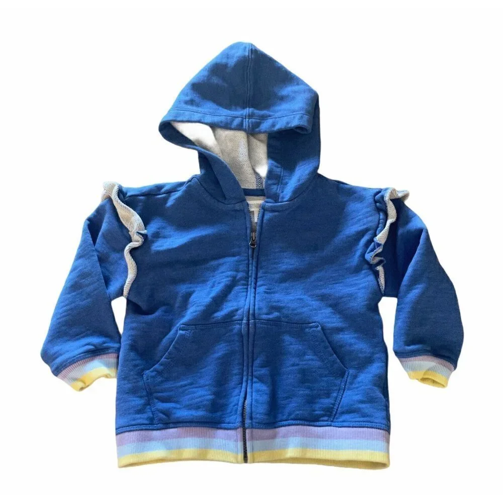 Gymboree Toddler 2T Girls Blue Zippered Hoodie